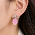 Pink Chalcedony Earrings