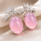 Pink Chalcedony Earrings
