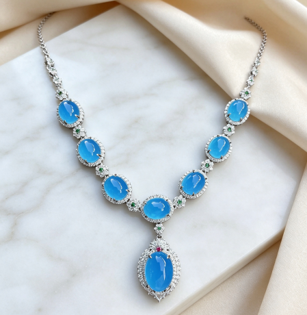 Blue Chalcedony Necklace