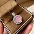 Pretty Pink Chalcedony Necklace, Sweet Vibe Only